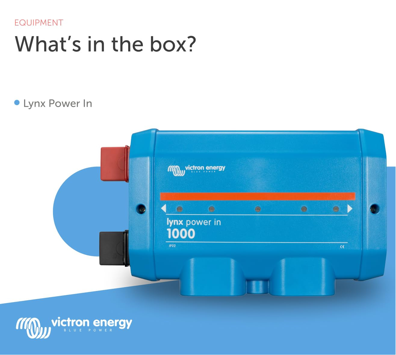 Lynx Power in Battery Connector - Modular M8 DC Bus Bar with 4 Connections for Batteries, Loads, or Chargers - Supports Cables up to 22Mm - Part of Lynx Distribution System