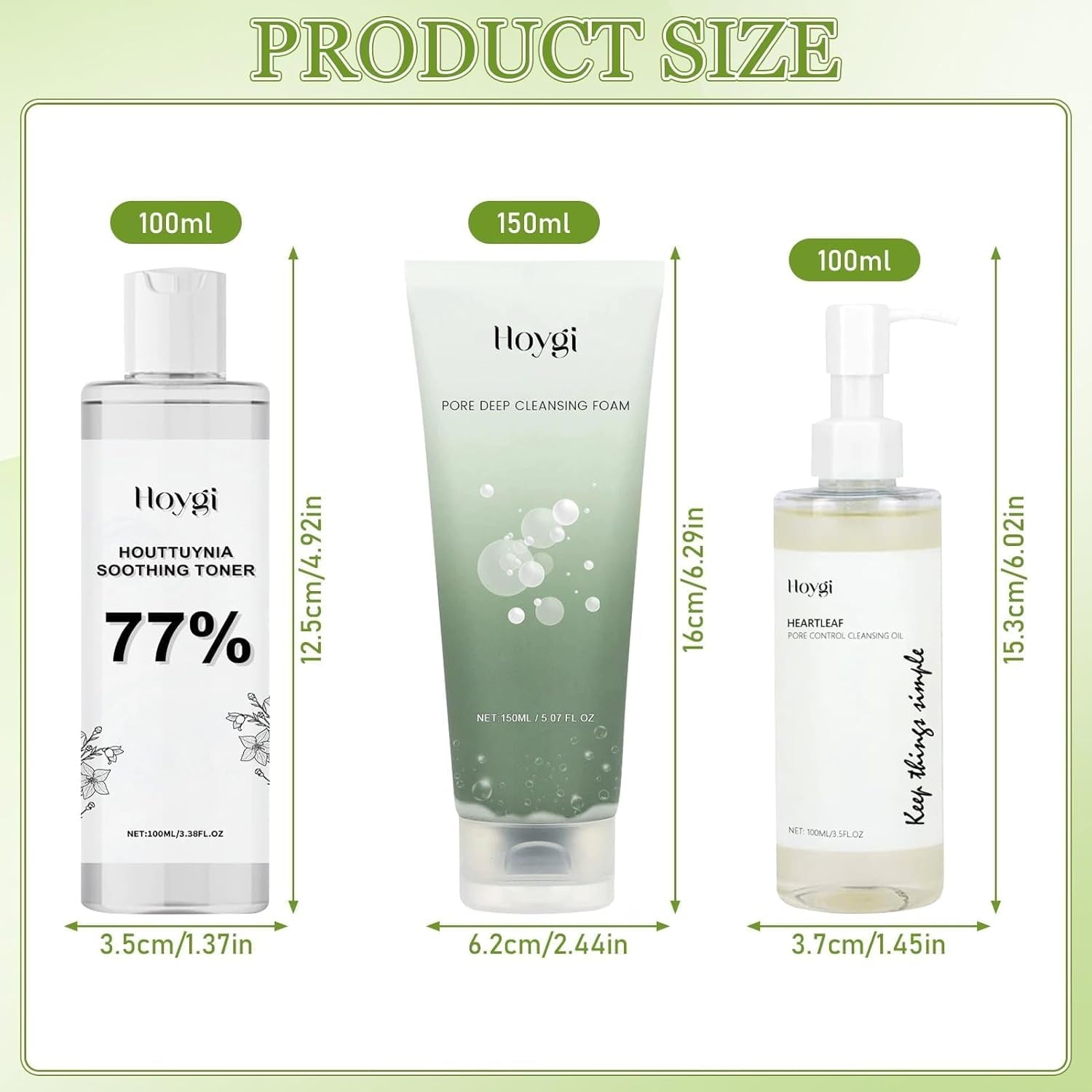 Mousse Nettoyante Visage Heartleaf 150 Ml, Tonique Apaisant Heartleaf 77% 100 Ml, Huile Nettoyante Pores 100 Ml, Nettoyant Visage Heartleaf À La Quercétine, Tonique Réducteur De Pores