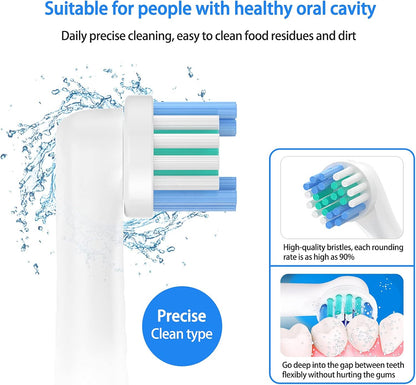 Testine Di Ricambio per Oral B，Testine per Spazzolino Di Ricambio Braun Oral B ，Pulizia Profonda ，Compatibile Ricambi Spazzolino Elettrico (W)