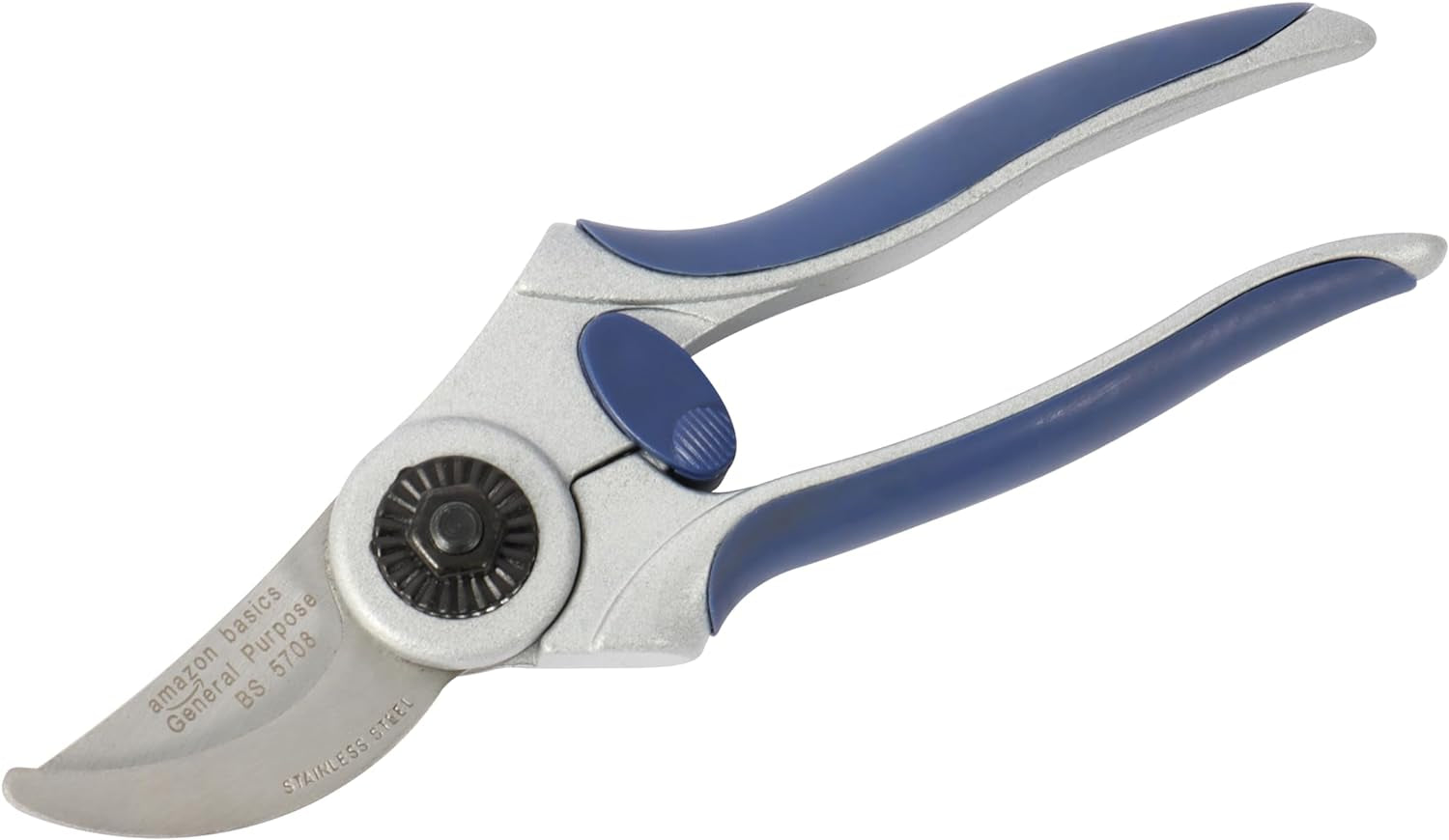 Professional Hand Pruners, Pruning Shears for Gardening, 7-Inch Steel Bypass Garden Scissors, Blue