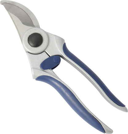 Professional Hand Pruners, Pruning Shears for Gardening, 7-Inch Steel Bypass Garden Scissors, Blue