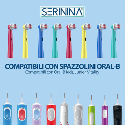 8 Testine per Oral B Bambini 3-16 Anni, per Spazzolino Elettrico Oral B Bambini, Bambine, Kids, Junior - Certificate CE