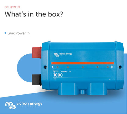 Lynx Power in Battery Connector - Modular M8 DC Bus Bar with 4 Connections for Batteries, Loads, or Chargers - Supports Cables up to 22Mm - Part of Lynx Distribution System