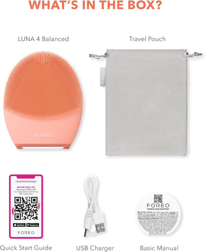 LUNA 4 Brosse Nettoyante Visage - Masseur Visage Raffermissant - Brosse Anti-Âge Visage - Améliore L'Absorption Des Produits De Soins De La Peau - Soin Du Visage Simple - Peau Équilibrée